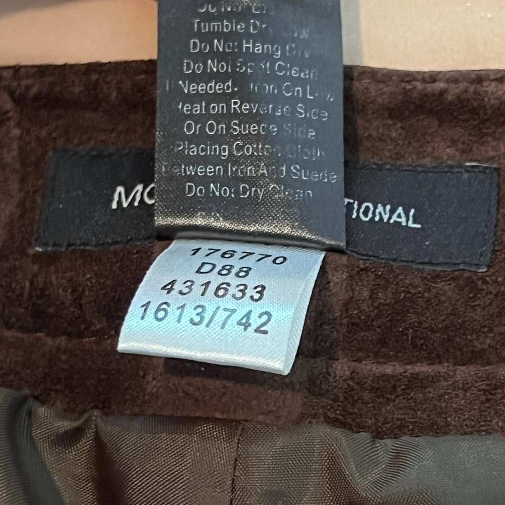 ❣️LIKE NEW❣️Washable Brown Suede Pants by MODA International 100% Genuine. - Picture 8 of 12